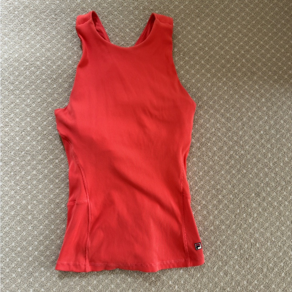 Fila orange work out tank, size S